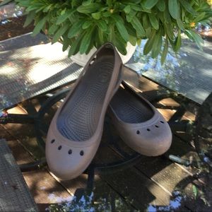 Brown Croc Flats